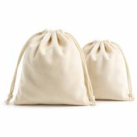 Pochette à cordon en toile de coton doux de qualité supérieure, logo personnalisé, taille et couleur personnalisables pour l'emballage de bijoux, montres, lunettes