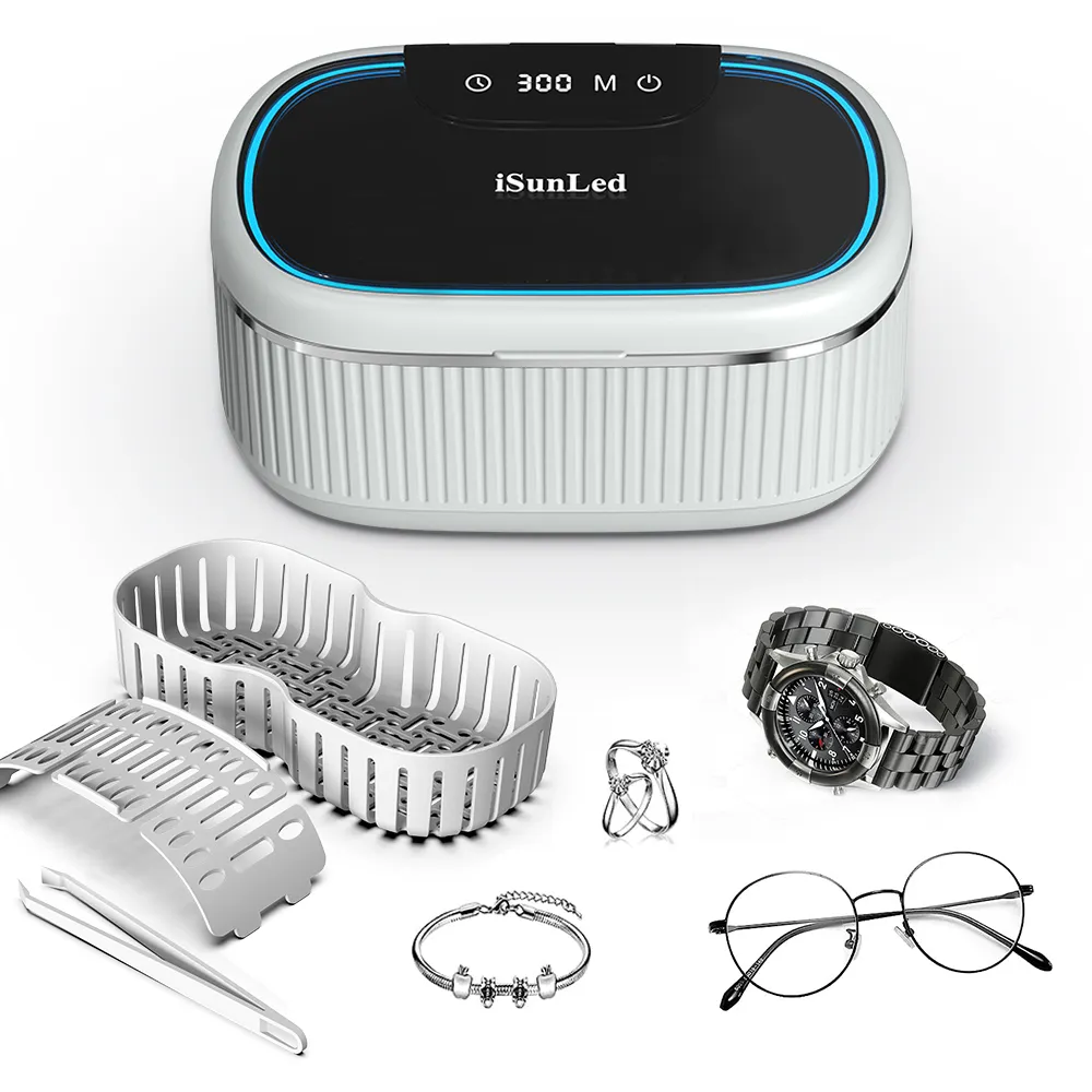 550ml Multifuncional Elétrica Mini Household Ultrasonic Cleaners para Jóias Óculos Assista Anel Colar Denture