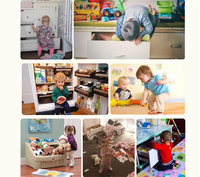 Sans perceuse serrures de porte de placard pour bébés loquets d'armoire d'épreuvage Kit de sangles réglables multi-usages serrures de lave-vaisselle