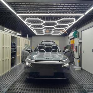 672w <strong>LED</strong> Hexagon Honeycomb <strong>Lights</strong> 6500K 14 Hexagon Garage <strong>Light</strong> with Frame for Auto Beauty <strong>Shop</strong>, Car Detailing <strong>Shop</strong>
