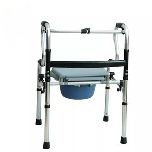 <b>Commode</b> <b>Chair</b> With Armrests Aluminum Alloy Folding Portable Toilet Seat For Elderly Bathroom Safety Equipment - Product Image 5