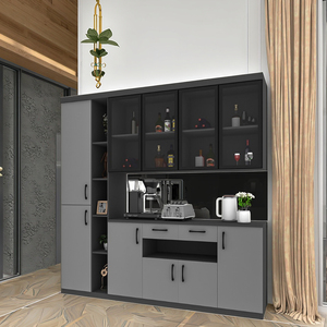 Hot Selling Grey Modern <strong>Design</strong> Wooden <strong>Closet</strong> Systems Living Room Furniture Kitchen Cabinet - Product Image 1