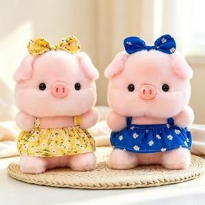 10 Zoll <span class=keywords><strong>Chu</strong></span> Ju <span class=keywords><strong>Mi</strong></span> Schwein Super Weiches Plüschtier Cartoon Stofftier Puppe mit Stressabbau-Funktion und Goldfolie für Kinder Geschenke Souvenir - Product Image 1