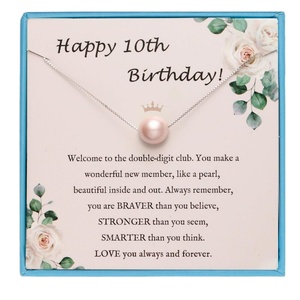 Collier en argent sterling avec perles roses réglable pour filles, idée cadeau 10e anniversaire Serenity, tendance 2026 pour adolescentes de 10 ans - Product Image 2