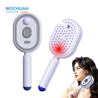 Brosse à cheveux électrique 2-en-1 Wochuan avec pulvérisateur USB, soies rétractables, outil portable de soin des cheveux, masseur de cuir chevelu, peigne pulvérisateur