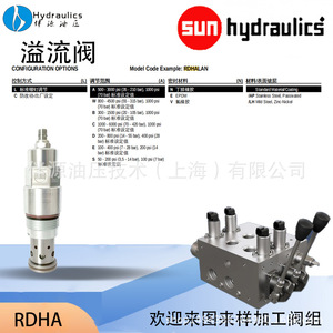 วาล์วระบายแรงดันแบบคาร์ทริดจ์ Sun Hydraulics Rdha Lbn แบบทำงานโดยตรง ผลิตจากเหล็กกล้าคาร์บอน - Product Image 5
