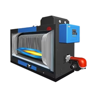 Boiler industri 500 1 1.5 2 4ton struktur Horizontal otomatis tabung api tekanan rendah generator uap minyak bahan bakar Gas alami
