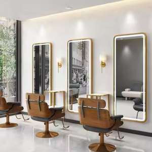 Muebles de Salón de Alta Calidad al por Mayor, Espejo de Aluminio para Peluquería, Espejo de Belleza para Salón de Belleza con Luces LED - Product Image 5