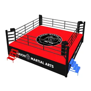 Anel de boxe de chão certificado ce com lona forte 4x4m