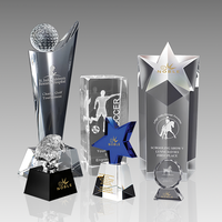 Noble Vente en gros Taille personnalisée Crystal Awards Diamant Trophée Gravure gratuite Crystal Diamond Awards