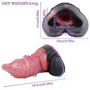 GEEBA Fantasy Silicone Male Masturbator Tiger Penis Sleeve Men's Masturbation Sleeve Pocket Pussy Stroker Adult Sex Toys Onahole - Product Image 3