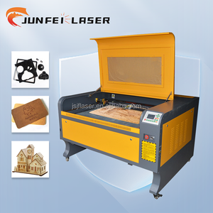เครื่องตัดเลเซอร์ CO2 ยี่ห้อ JUNFEI สำหรับตัดหนัง แก้ว ไม้ วัสดุที่ไม่ใช่โลหะ หิน MDF หัวเลเซอร์สำหรับหลายวัสดุ เครื่องแกะสลักกระดาษ - Product Image 1