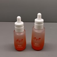 Vente en gros de flacons compte-gouttes ronds en plastique PET de luxe personnalisés, contenants vides de 30 ml pour huiles essentielles et emballages cosmétiques