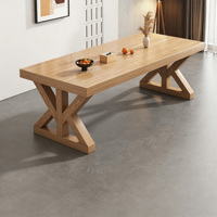 Table à manger rectangulaire nordique, Nouveau grand plateau 2025, Bureau multifonctionnel pour la salle à manger, le travail et la lecture, Utilisation en salon