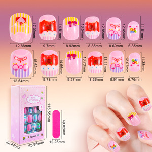 Uñas Postizas <span class=keywords><strong>para</strong></span> Niños, 120 Piezas, Estilo Océano, Seguras y No Tóxicas, con Pegatinas de Gelatina, Tamaños Surtidos - Product Image 3