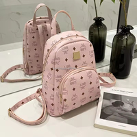 Sac à dos mini élégant, léger, portable et imperméable en cuir PU pour femme avec imprimé floral pour les voyages et les activités de plein air
