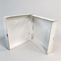 Boîte à pizza jetable en carton blanc pliable et robuste SP3245, prête pour l'impression de marque, pour la restauration rapide