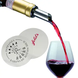 Verwendet in vielen verschiedenen Bereichen Weins ch eiben Folded Film Pourer, kunden spezifisches Logo PET Thin Flexible Winepourer Stop Disk