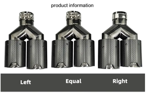Échappement double embouts Usine Personnaliser M Performance Silencieux en acier inoxydable noir en fibre de carbone - Product Image 4
