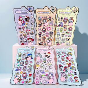 Pegatina de Burbujas de Dibujos Animados para Niños GF, Adhesivo 3D de PP con Diseño de Animalito Lindo para Niñas, Antiestrés, con Ojos Grandes, Decoración de Durazno, Alivio del Estrés - Product Image 4