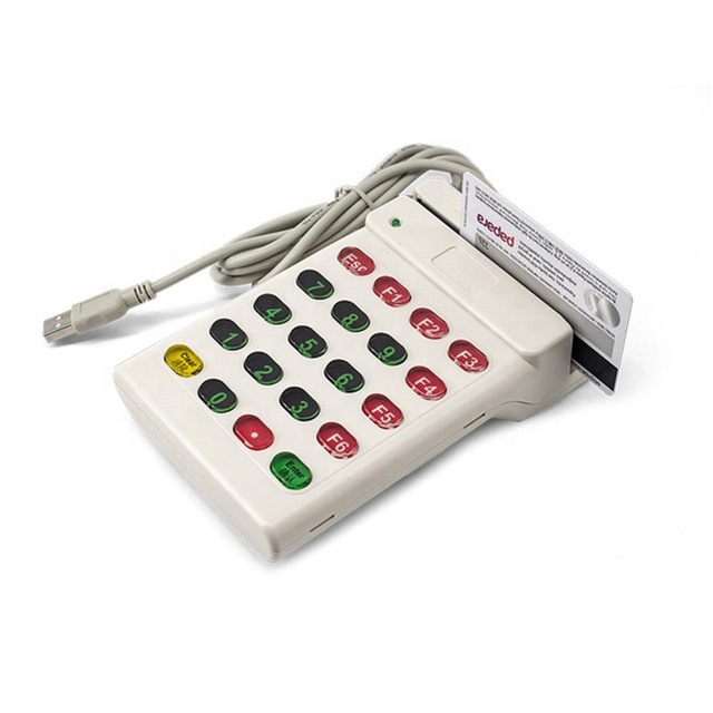USB Magnetic Stripe Reader Pin Card Swipe Credit Card Keypad