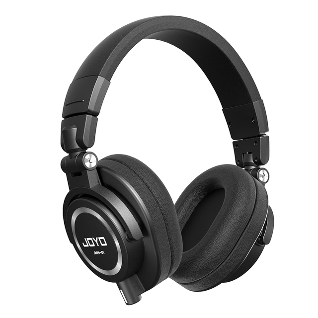 JOYO JMH-01 Guitar Studio Monitor Headphones Wired Retractable Cable 50mm Driver for Audio Recording Mixing Amplifier & Podcast