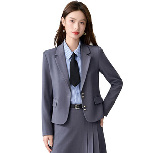Women's Professional Suit Skirt Set Midi Length Three Quarter Sleeve Polyester Anti-Wrinkle Office Lady Formal Wear - Product Image 5