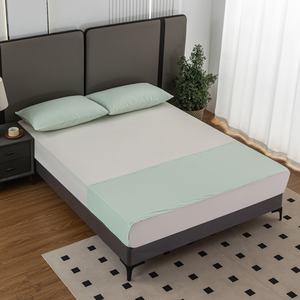 Drap plat de mise à la terre doux et respectueux de la peau, 150 fils, lavable, antibactérien très efficace, brodé, pour la maison - Product Image 3