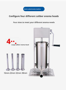 HELAXEN Ticari Sosis Dolum Makinesi-Elektrikli Otomatik Kaldırma Manuel Paslanmaz Çelik 1 Yıl Garantili Frankfurter Sosis Yapımı İçin - Product Image 6