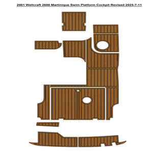 Wellcraft 2600 Martinique 2001, Moderno Suelo de Madera para Exteriores, Revestimiento de EVA Tipo Teca, Antideslizante, para Yates y Embarcaciones, Éxito de Ventas en eBay - Product Image 4