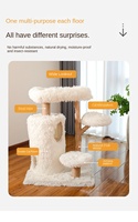 Arbre à chat en bois massif à 2 niveaux, design moderne et simple, multi-niveaux, sisal intégré, ne prend pas de place, pour la maison