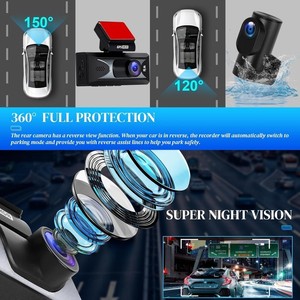 Cámara para Auto 4K <span class=keywords><strong>de</strong></span> Doble Lente Lista para Enviar, con WiFi Dual 5.8G, GPS, ADAS, <span class=keywords><strong>Pantalla</strong></span> IPS <span class=keywords><strong>de</strong></span> 3.16 Pulgadas, <span class=keywords><strong>Grabador</strong></span> <span class=keywords><strong>de</strong></span> Video Delantero y Trasero - Product Image 6