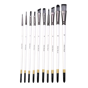 Ensemble de pinceaux professionnels en nylon doux pour peinture à l'huile, acrylique et aquarelle, 12 pièces - Product Image 1