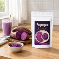 Poudre d'igname violette Ube naturelle sans OGM de qualité alimentaire en gros, 1 kg, emballée sous vide, marque privée