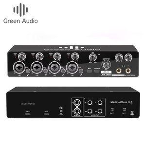 Interface audio Green Audio GAX-MR44 ASIO, <span class=keywords><strong>carte</strong></span> <span class=keywords><strong>son</strong></span> <span class=keywords><strong>4</strong></span> canaux avec entrée <span class=keywords><strong>XLR</strong></span>, LOOPBACK pour guitare, streaming, studio à domicile - Product Image 1
