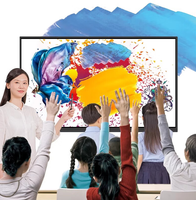 Tableau de présentation d'entreprise puissant à technologie intelligente, tableau blanc interactif 4k, écran interactif de bureau
