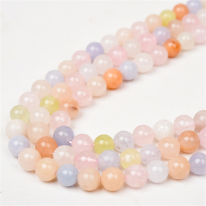 Perle Sciolte di Morganite Rosa Naturale UJBOX a Prezzo di Fabbrica, Rotonde Semi-Lavorate per Componenti di Gioielli Fai-da-Te, Vendita all'Ingrosso - Product Image 4