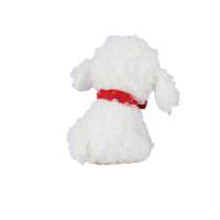 Vente chaude Réaliste Caniche Blanc En Peluche Jouet Fabriqué À La Main Réaliste Chien Debout Animal En Peluche