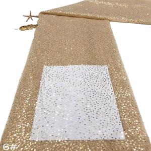 BTC2705ファンシーレース刺繍生地100% ポリエステルメッシュ生地花柄ビーズ環境に優しいテキスタイル衣服結婚式用 - Product Image 1