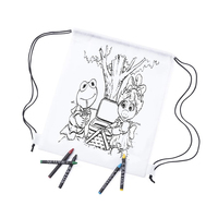 Sacs à dos à cordon personnalisés en PP non tissé pour enfants, motifs animaux graffiti, marque Toolya – Cadeaux promotionnels en gros