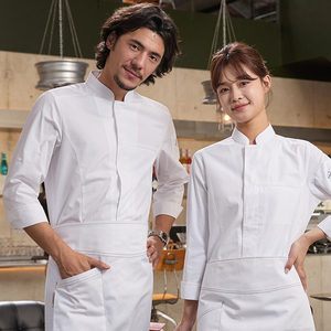 Tesimei OEM Abbigliamento <span class=keywords><strong>da</strong></span> <span class=keywords><strong>Lavoro</strong></span> Estivo di Alta Gamma per Chef, Nuovo Stile, Manica Lunga, Uniforme <span class=keywords><strong>da</strong></span> Cucina Occidentale, per <span class=keywords><strong>Ristorante</strong></span> e Bar, Bianco Personalizzabile - Product Image 5