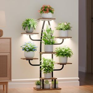 Soporte <span class=keywords><strong>para</strong></span> <span class=keywords><strong>Plantas</strong></span> <span class=keywords><strong>de</strong></span> Interior Tipo Estante con Luz <span class=keywords><strong>de</strong></span> Cultivo, Estante Esquinero <span class=keywords><strong>de</strong></span> 43 Pulgadas <span class=keywords><strong>para</strong></span> <span class=keywords><strong>Cactus</strong></span> y Flores en la Sala <span class=keywords><strong>de</strong></span> Estar - Product Image 1