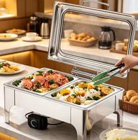 Chauffe-Plat Électrique Professionnel en Acier Inoxydable 201 avec Contrôle de Température pour Hôtels, Restaurants et Traiteurs