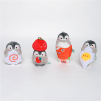 Oreiller de poupée extrêmement doux pour bébé mignon personnalisé de Noël marron pingouin en peluche