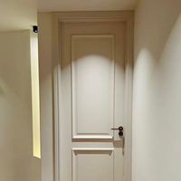 Porte en bois composite blanc simple, peinte, design moderne, pour intérieur, hôpital, salle de bain, chambre, résistante à l'eau