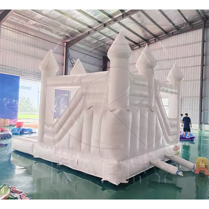 Gorila inflable comercial para bodas, castillo hinchable blanco con tobogán, Material de PVC de 5x4m, capacidad> 500kg para fiestas (Casa de rebote) - Product Image 2