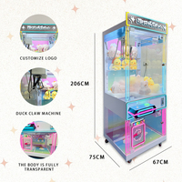 Machine à griffes commerciale de grande taille, 1 joueur, machine de jeu d'arcade à pièces, interface anglaise, certifiée CE, puissance 200W, garantie 12 mois