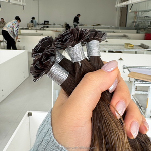 Extensions de cheveux bouclés de haute qualité Yuanzhen, pointe en K, double épaisseur, extensions de cheveux russes à pointe en V, extensions de cheveux à pointe plate en kératine - Product Image 1