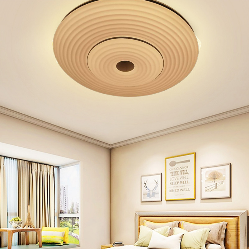 Nordic Minimalist 220V 18-48W Flush Mount Round Home Decorative Lighting LED Ceiling Light with Remote Control for Living Room