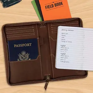Tùy chỉnh đa chức năng da chính hãng hộ chiếu Bìa chủ thẻ Ví du lịch hộ chiếu chủ Túi hộ chiếu Ví